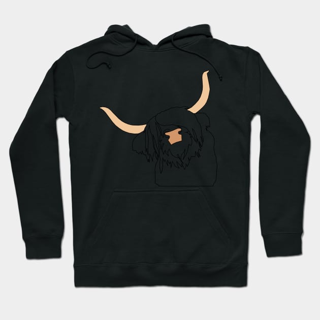 Highland Cow 2 Hoodie by edajylix